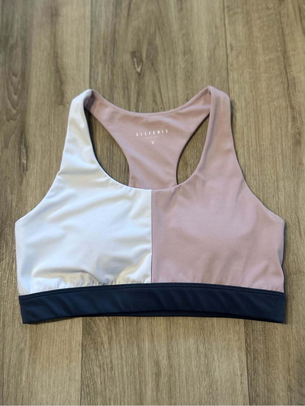 All Fenix White and Pink Sports Bra